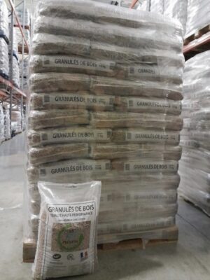 Palette 70 sacs de granulés de Bois
