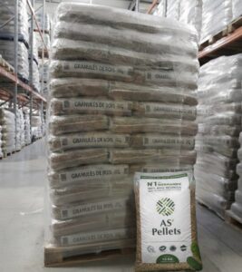 Palette 72 sacs de granulés de Bois