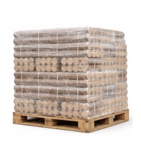 Palette de bûches densifiées