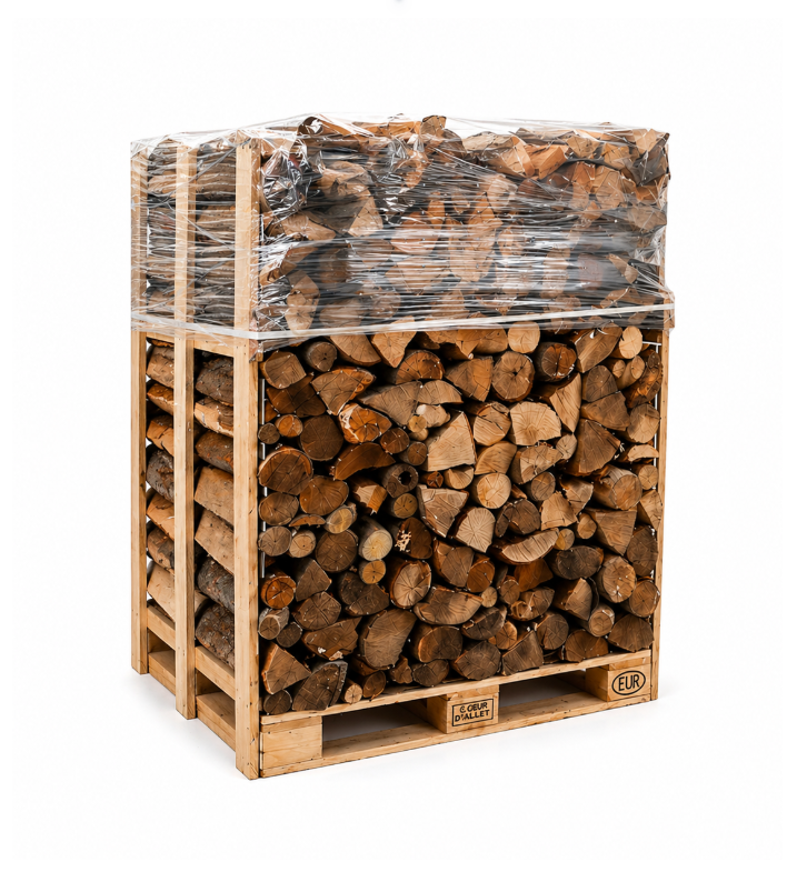 Palette bûches bois de chauffage 50 cm - 2 stères